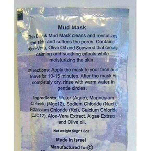 4 AUTHENTIC Dead Sea Mud Masks Facials from Israel Acne Stocking Stuffer - Picture 3 of 6
